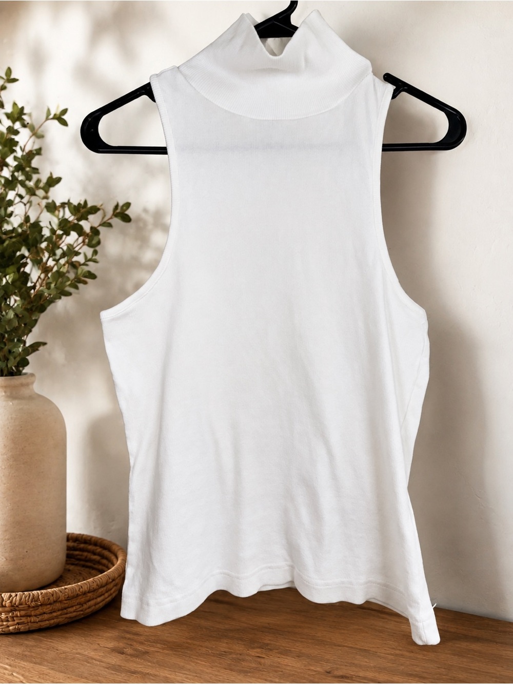 Maeve / Anthropologie Women’s ribbed tank / mock neck tank top | Large